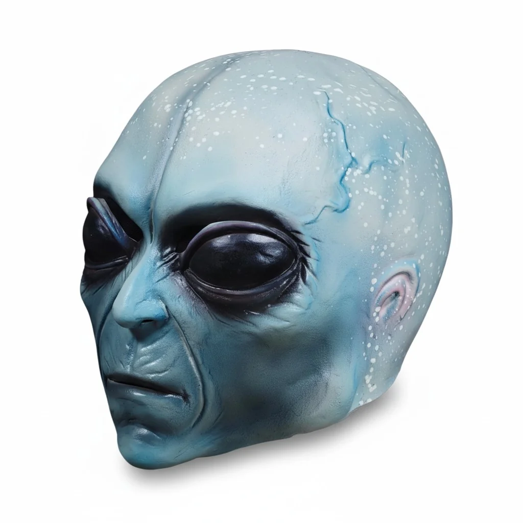 Máscara de extraterrestre azul