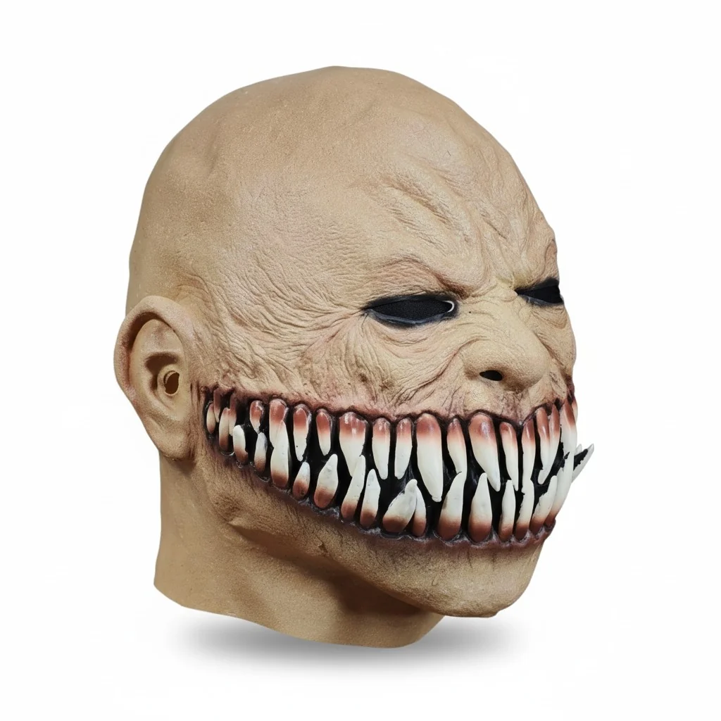 Máscara de monstruo con dientes largos