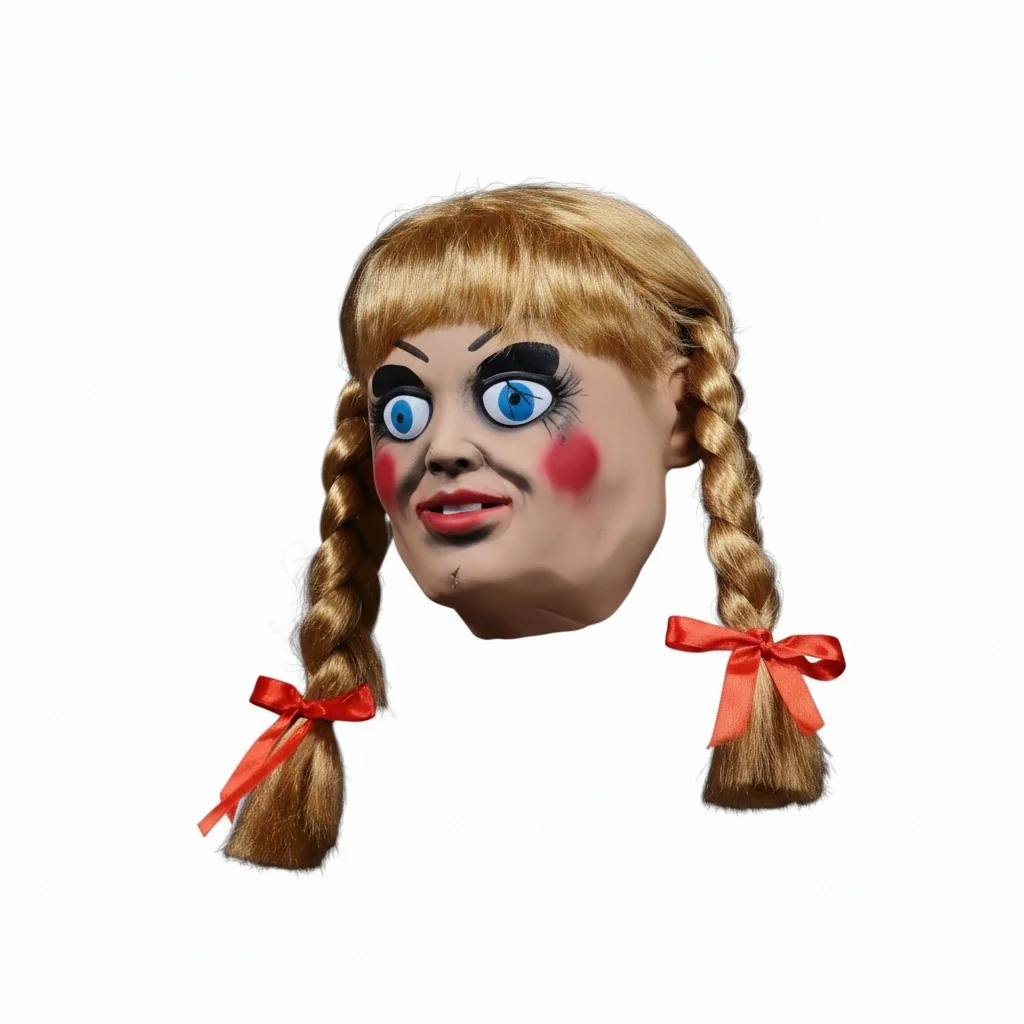 Máscara de muñeca con trenzas