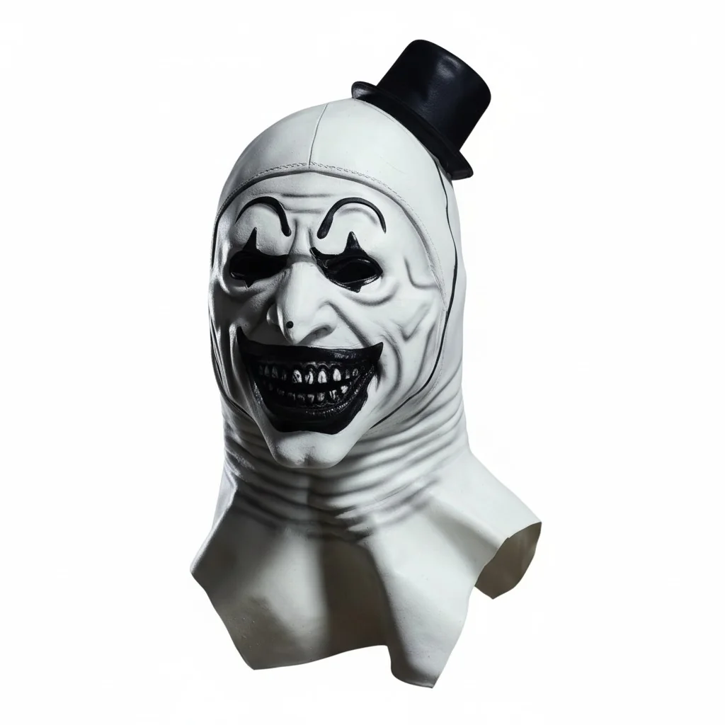 Máscara de látex de terror con sombrero