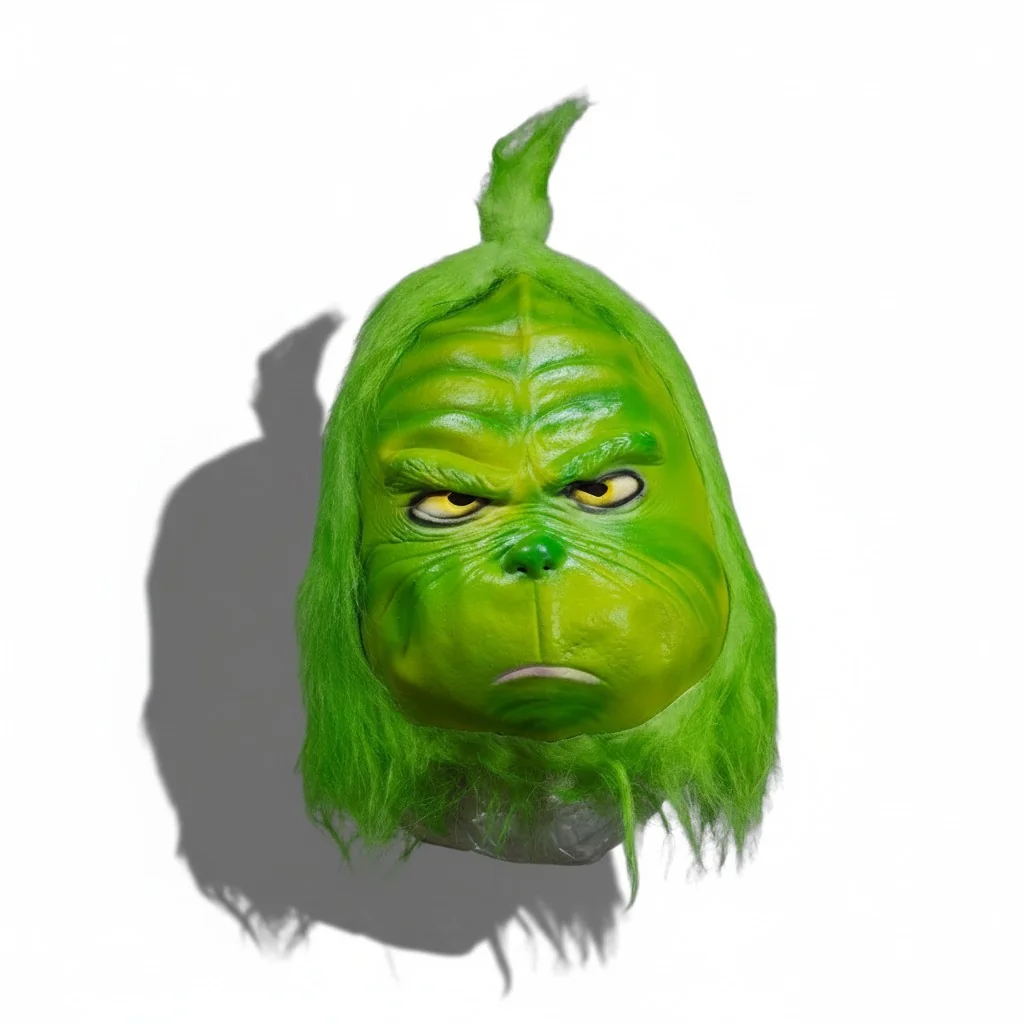 Máscara de personaje verde peludo